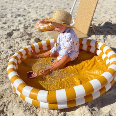 Swim Essentials Badebassin 100 cm, Flow Yellow/White, Badebassin til børn