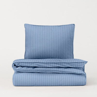 DAWN sengetøj - Midnight Blue / Arctic Blue - 140x220 cm - 100% økologisk bomuld -