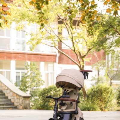 QPlay Comfo Max Sammenklappelig Trehjulet Cykel, Coffee