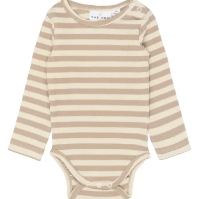 Fro Langærmet Rib Body - Humus Striped - 80