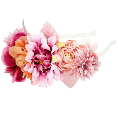 Souza Udklædning - Hårbøjle m. Blomster - Olivia - Lilla/Rosa