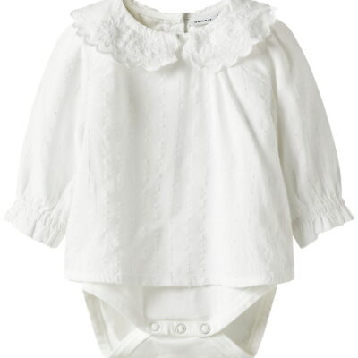 Name It Skjortebody - NbFRixi - Bright White/Lurex