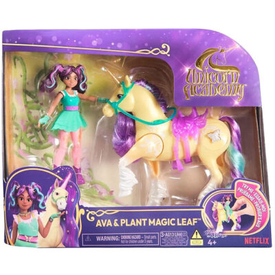 Unicorn Academy Legetøjsfigurer - Ava & Plant Magic Leaf