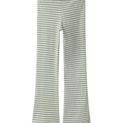 Name It Leggings - Rib - Flare - NkfVemma - Shadow/Cloud Dancer
