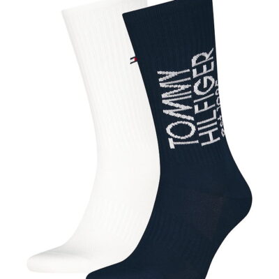 Tommy Hilfiger Strømper - 2-pak - Navy/Hvid
