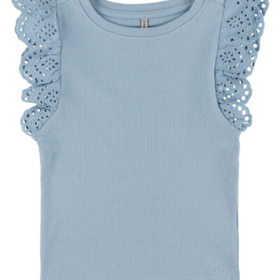 Kids Only Top - Rib - Noos - KogDrea - Soft Chambray
