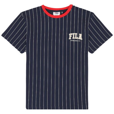 Fila T-shirt - Rifredi - Black Iris/Egret Striped