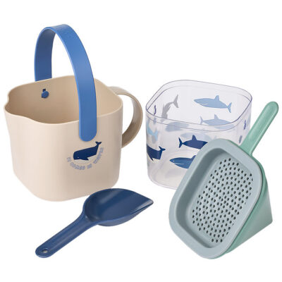 Liewood Strandsæt - 5 Dele - Roald - Shark/Dove Blue