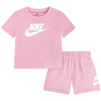 Nike Shortssæt - T-Shirt/Shorts - Medium Soft Pink m. Logo