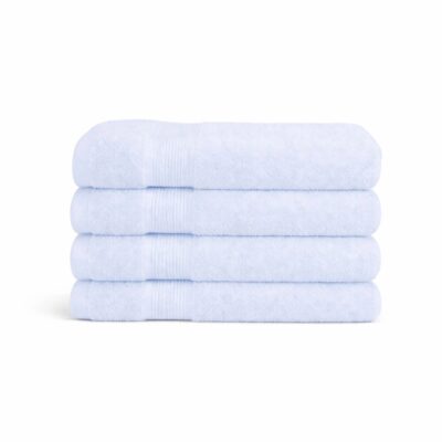 Bambus håndklæde - 50x100 cm - Bambus/bomuldsfrotté - Lyseblå
