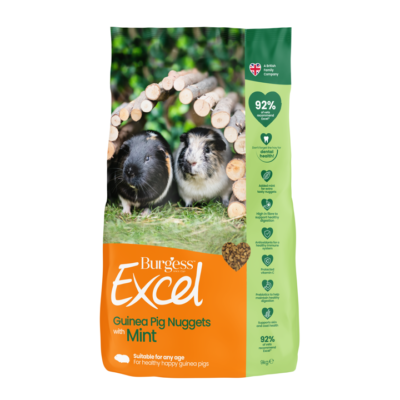 Burgess - Excel Guinea Pig Nuggets with Mint 9kg - Marsvin