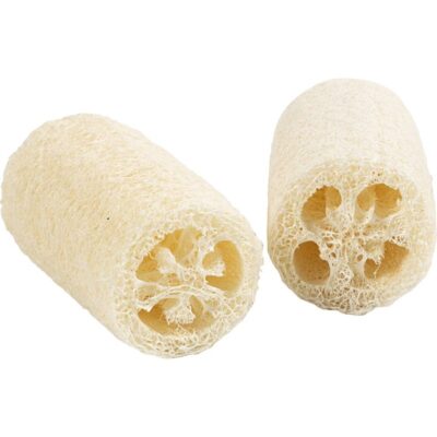 Creativ Company - Naturlig Loofah Svamp - Lys Natur - L: 10 cm, Diam: 5,5-8 cm, 2 stk/1 pk