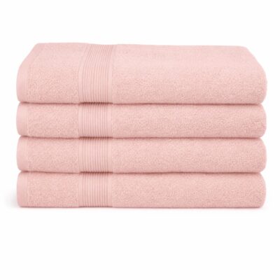 Bambus håndklæde - Badehåndklæde 70x140 cm - Bambus/bomuldsfrotté - Rosa