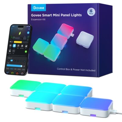 Govee - Smart Mini Panel Lights Extension 6-Pack – Udvid dit smarte lysdesign