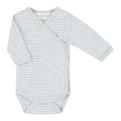 Nyfødt Slå-om Body - Lyseblå - 44CM