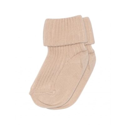 Rib Baby Bomuldsstrømper Rose Dust 15/16