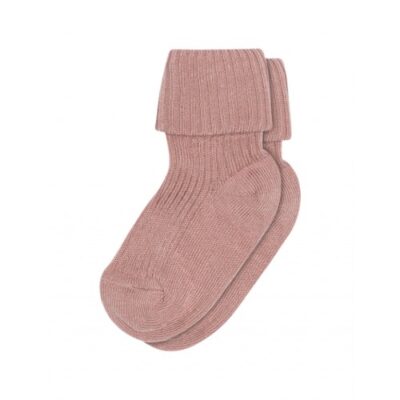 Rib Baby Bomuldsstrømper Wood Rose 25/28