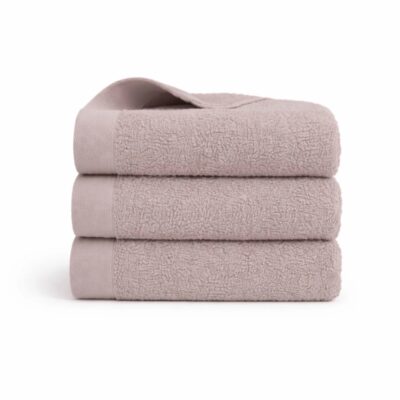 Bomulds håndklæde - 100% bomuld - Gæstehåndklæde 40x60 cm - Valmue - Rosa