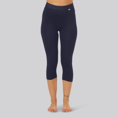 Bambus leggings m. skjult elastik i hvid til damer