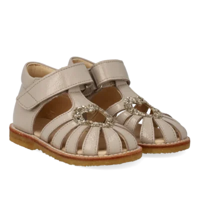 Hjertesandal med glitter - Sand/Champagne Glitter - 22