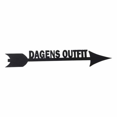 Pil med "Dagens outfit" - sort