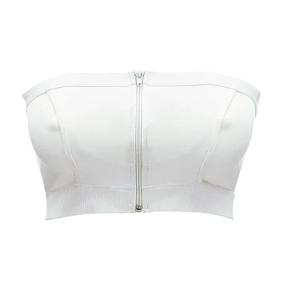 Hands-free pumping bustier hvid S