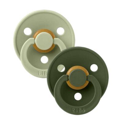 BIBS - Sutter Colour anatomisk 2 PACK Latex - Sage/Hunter Green - Str. 2