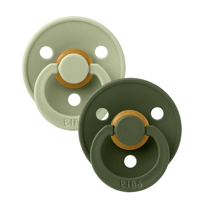 BIBS - Sutter Colour anatomisk 2 PACK Latex - Sage/Hunter Green - Str. 2