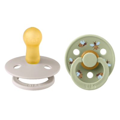 BIBS - Sutter Studio Colour rund 2 PACK - Bumblebee Latex - Size 1 - Mushroom Mix