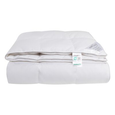 Luksus helårsdyne - 100% fine moskusdun - 200x220 cm - Nordstrand Home moskusdyne med bomuldssatin bolstre