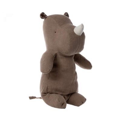 Maileg Safari Friends - Medium Næsehorn Bamse - Lysebrun