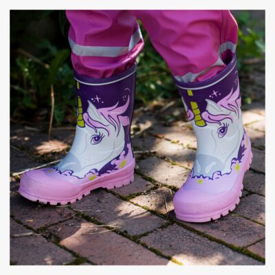 Viking Jolly Print Gummistøvler, Purple, 38