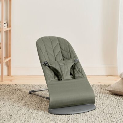BabyBjörn Bliss Skråstol Woven Bladmønstret Quilt, Mørkegrøn