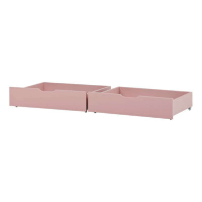 Hoppekids Skuffesæt på Hjul - 2 stk. - Flere Størrelser - Pale Rose