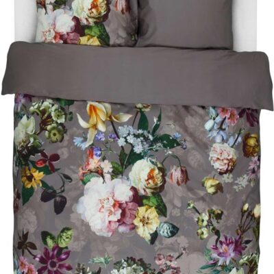Sengetøj 200x200 cm - Fleur Taupe - Sengesæt i 100% Bomuldssatin - Essenza sengetøj