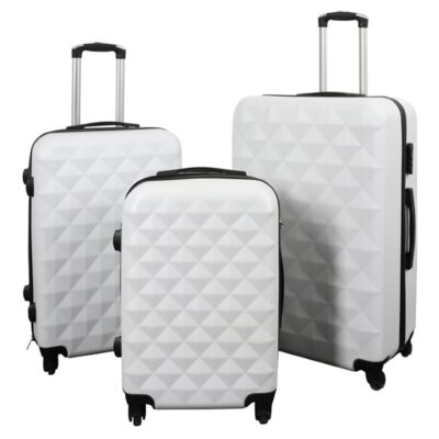 Kuffert - Diamant hvid - Hardcase letvægts kuffert