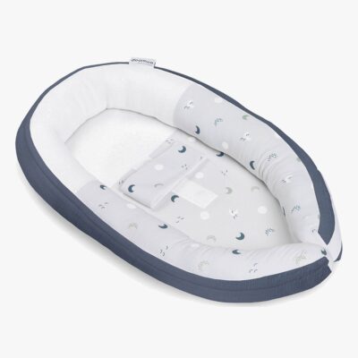 Doomoo Babynest Måne, Blå-grå