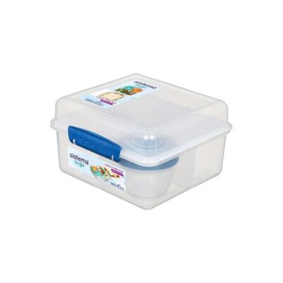 Sistema Madkasse - Lunch Cube To Go - 1.4 L. - Klar/Ocean Blue