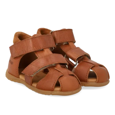 Begynder Sandal m. Velcro - Cognac/Cognac - 23