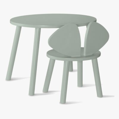 Nofred Mus Skrivebord og Stol, Olive Green, Børnemøbler, Indretning børneværelse