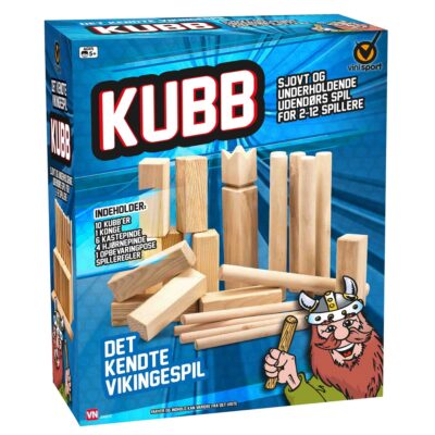Stort kubbspil - Kongespil - Udendørsspil til haven