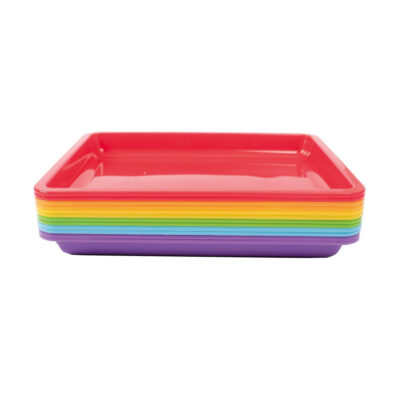 Plastbakker - 12 stk. 28 x 22 x 3 cm.