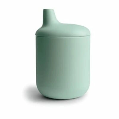 Mushie Silikone Sippy Kop Cambridge Blue