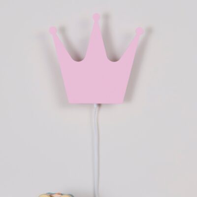 Cloudberry Castle Væglampe Krone, Pink, Børnelampe
