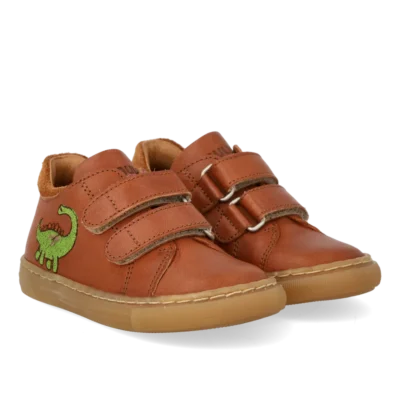 Sneaker m. Dino Broderi - Cognac/Cognac - 24