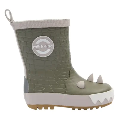 Gummistøvle - 3D Drage - Dusty Olive - 31
