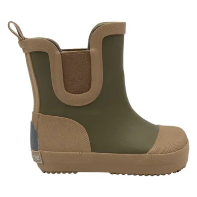 Kort Gummistøvle - Barefoot - Dusty Olive - 22
