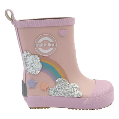 Gummistøvle Regnbue - Barefoot - Adobe Rose - 21