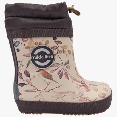 Mikk-Line Barefoot Forede Gummistøvler, Berries & Birds, 25, Termostøvler børn