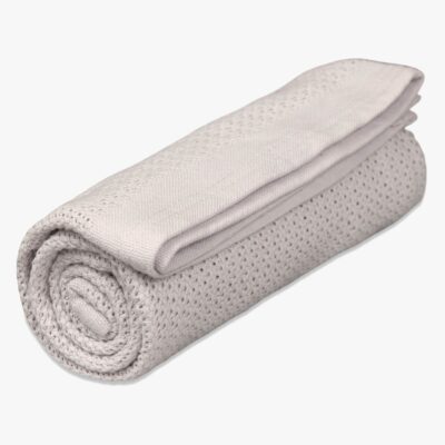 Vinter & Bloom Soft Grid Hæklet Babytæppe, Dove Grey